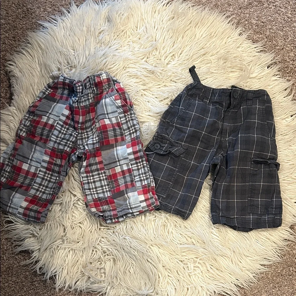 Old Navy & Crazy 8 Boys Plaid Shorts - Size 8- Bundle, Summer Play, Cheap lot